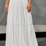 Falda larga blanca de corte A de Ballet Gentle
