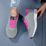 Zapatillas deportivas para mujer – Tejido de punto suave – Transpirables – Ligeras – Cordones de corte bajo