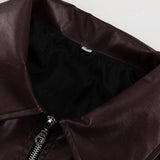 Chaqueta de motociclista de cuero PU de moda