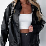 Chaqueta de béisbol de cuero sintético