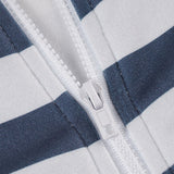 Sudadera ajustada con capucha y manga larga a rayas