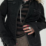 Chaqueta vaquera negra vintage de camionero