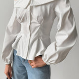 Blusa vintage con hombros descubiertos