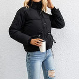 Chaqueta acolchada con cuello alto corto