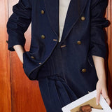 Blazer de sarga cruzado