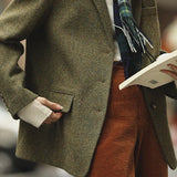 Blazer cruzado en mezcla de lana