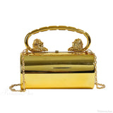 Bolso de hombro cilíndrico de acrílico, clutch de noche