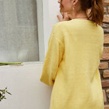 Chaleco de punto casual en color liso.