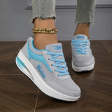 Zapatillas deportivas para mujer – Caña baja – Suela gruesa y acolchada – Transpirables – Con cordones