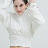 Sudadera con capucha holgada y de cintura alta
