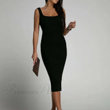 Elegante vestido midi de cuello redondo de Allure Them All