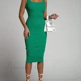 Elegante vestido midi de cuello redondo de Allure Them All