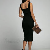 Elegante vestido midi de cuello redondo de Allure Them All