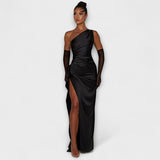 Maxi vestido de un solo hombro
