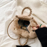 Bolso de hombro plisado de moda en piel sintética para otoño-invierno