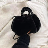 Bolso de hombro plisado de moda en piel sintética para otoño-invierno
