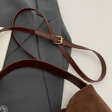 Bolso de mano otoño-invierno en ante mate y piel de vacuno