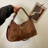 Bolso de mano otoño-invierno en ante mate y piel de vacuno