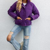 Chaqueta acolchada con cuello alto corto