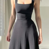Vestido de algodón de tirantes anchos - Cómodo, elegante y transpirable