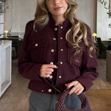 Chaqueta corta retro con botones