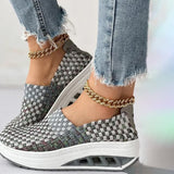 Zapatos de mujer - Slip-On Tejido Elástico - Suela Confortable con Cámara de Aire