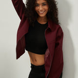Chaqueta casual con cuello con cremallera