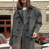 blazer de lana cruzado
