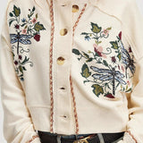 Cárdigan con bordado floral