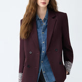 Elegante blazer de oficina de longitud media