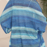 Cárdigan informal de crochet con efecto tie-dye