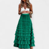 Valerie - Falda Boho con Borde de Satén de Malla