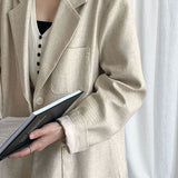 Blazer de lino de corte relajado