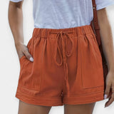 Pantalones cortos de mujer con cintura ajustable