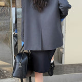 Blazer con bloques de color elegante e informal
