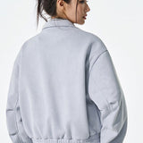 Chaqueta larga estilo motero en piel sintética