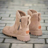 Botas de mujer - Ante - Suela gruesa antideslizante - Forro cálido - Punta redonda