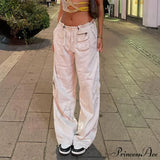 Pantalones cargo de pierna ancha al estilo de los años 2000