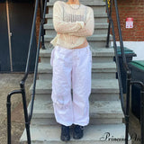 Pantalones cargo de pierna ancha al estilo de los años 2000