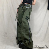 Pantalones cargo de vendaje de tiro bajo