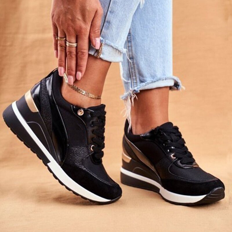 Zapatillas deportivas para mujer - Diseño deportivo elegante - Transpirables con suela cómoda - Cierre con cordones