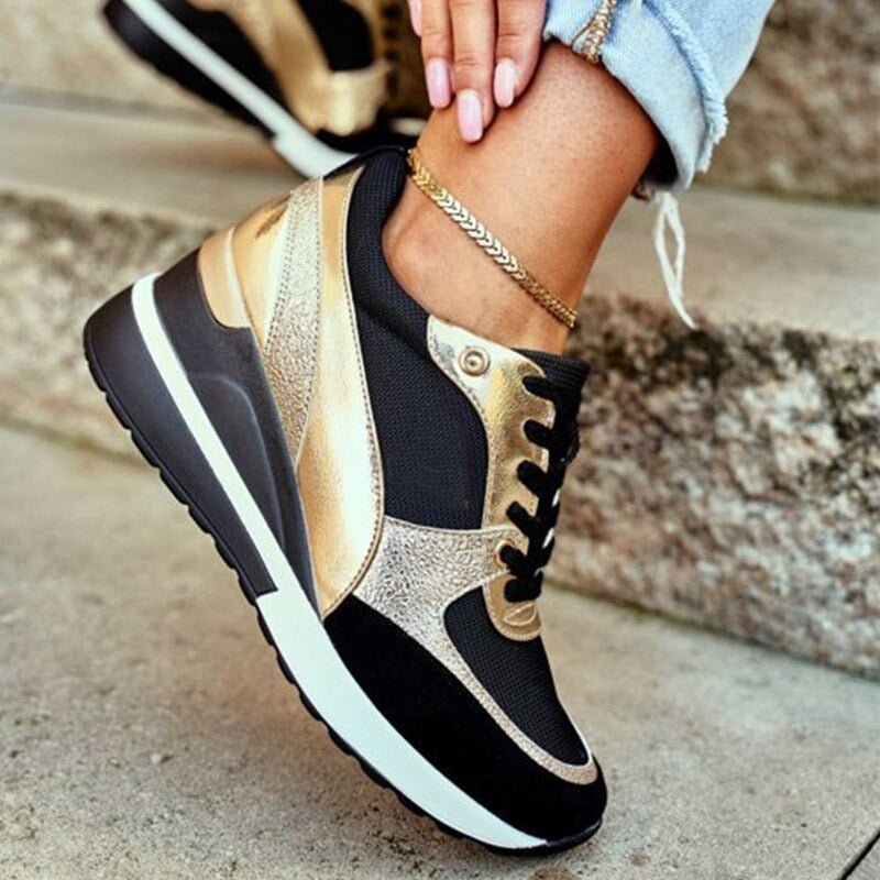 Zapatillas deportivas para mujer - Diseño deportivo elegante - Transpirables con suela cómoda - Cierre con cordones