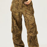 Pantalones cargo de pierna ancha en estilo americano vintage