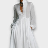 Serena - Vestido Maxi con Botones Frontal Fluidos