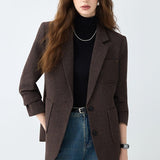 Blazer de lana marrón Maillard