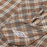 Sudadera con capucha y medio botón a cuadros vintage