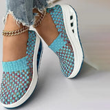 Zapatos de mujer - Slip-On Tejido Elástico - Suela Confortable con Cámara de Aire