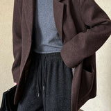 Blazer de corte relajado en mezcla de lana