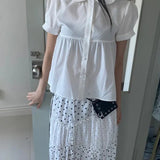 Minifalda retro kawaii de lunares con volantes