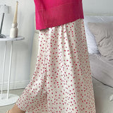 Falda sirena con estampado floral de cintura alta